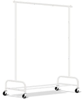 SLEEPING LAMB front view of full 43-inch wardrobe rack showing tidy hanging capacity and organization benefit