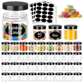 SLifeJars front view of 40-pack clear jars, great for bulk organization