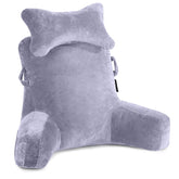 SLIGUY front view of extra-large reading pillow showing full backrest and armrests for better posture