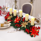 Sliner front view of full centerpiece showing festive design and balance