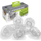 Slipstick clear risers front view shows set and visible lift benefits