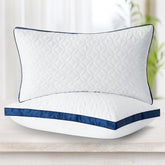 Slybear pillow front packaging showing two king pillows and hotel-style look