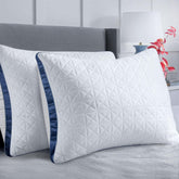 Slybear king pillow front packaging showing two pillows and luxury look