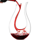 Smaier decanter front view showing elegant U-shape and display-ready design benefit