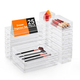 SMARTAKE front view of full 25-piece clear tray set showing contents and benefit