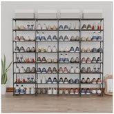 SMILHELTD front view of full 8-tier rack showing organized shoes and space savings