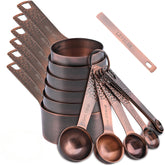 smithcraft front packaging showing full 14-piece copper measuring set and contents
