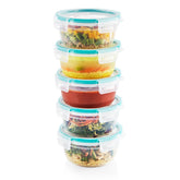 Snapware front packaging showing five 3.8-cup containers and lids for organized storage