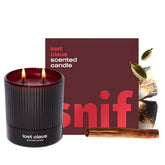 Snif Lost Claus front packaging showing jar and label, invites cozy mood