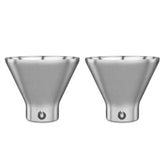 Snowfox stemless martini glass front view showing sleek design and cold retention