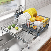 SNTD front view of rack showing organized dishes and space saving