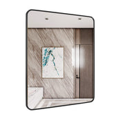 SNUGACE front view black metal framed mirror showing sleek profile and modern look