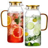 Snuvid front-facing gold pitchers showing elegant shape and capacity benefit