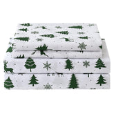 Softan front view of Christmas sheet set showing festive packaging and cozy appeal