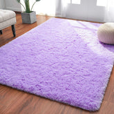 Softlife light purple rug front view showing plush pile and cozy look