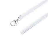 SOLOKOS front packaging showing two clear acrylic curtain pull wands and accessories, easy install benefit