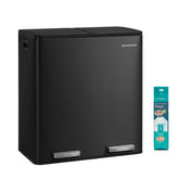 SONGMICS front view showing dual compartments and sleek stainless look for tidy sorting
