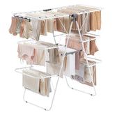 SONGMICS front view showing full 39-rail drying capacity and sturdy frame benefit