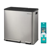 SONGMICS front view of dual-compartment can showing capacity and neat profile