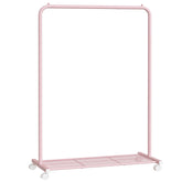 SONGMICS front view of clothes rack showing compact footprint and hanging capacity
