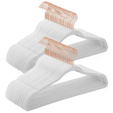 SONGMICS front view of 50-pack hangers showing neat uniformity and space saving