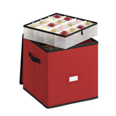 SONGMICS cherry red box front view shows organized protection