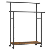 SONGMICS front view of clothes rack showing clean hanging organization and style