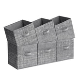 SONGMICS front view of six cubes showing uniform storage and tidy shelves