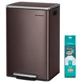SONGMICS front view stainless steel trash can adds modern style and easy access