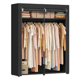 SONGMICS front view wardrobe showing organized storage and dust protection