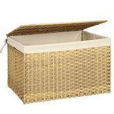 SONGMICS front view with lid showing tidy storage and aesthetic appeal