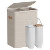 SONGMICS front view with lid showing tidy, covered storage benefit