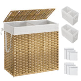 SONGMICS front view showing large-capacity hamper for organized laundry