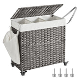 SONGMICS front view with lid closed showing tidy storage benefit