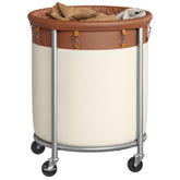 SONGMICS front view of laundry basket showing large 190L capacity benefit