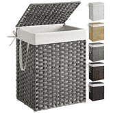 SONGMICS front view of laundry hamper showing neat storage benefit