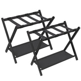 SONGMICS luggage rack front view showing sturdy steel frame and tidy appearance