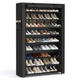 SONGMICS front view showing organized shoes and compact footprint benefit