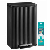 SONGMICS front view showing sleek stainless steel and elegant fluted design, improves decor