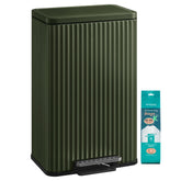 SONGMICS front view stainless steel bin shows modern look and durability