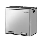 SONGMICS trash can front view showcasing sleek design and space saving