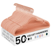 SONGMICS velvet hangers full 50-pack view showing neat storage benefit