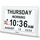 Soobest front display showing large date and time for easy reading