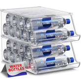 Sorbus front view of two clear organizers showing neat bottle storage benefit