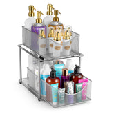 Sorbus front view showing silver two-tier organizer and neat storage benefit
