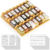 SpaceAid front view of full spice drawer organizer showing neat arrangement and space saving