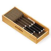 SpaceAid front view of bamboo insert showing slim profile and neat finish for organized drawers