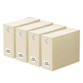 SpaceAid front view of four beige organizers showing neat stacking and space saving