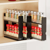 SpaceAid front view of assembled spice rack showing compact storage and neat organization