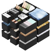 SpaceAid front packaging showing 18-pack organizers and included sizes for home storage